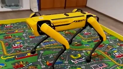 Câinele-robot de 100.000 € din Iași: cum va ajunge să se deplaseze singur prin universitate