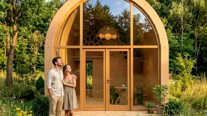 România intră în istorie: prima casă modulară din carton, lansată oficial GALERIE FOTO