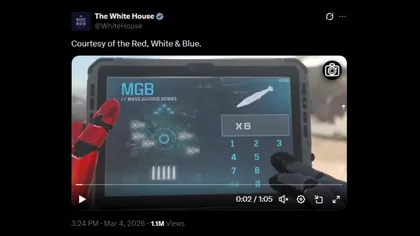 Casa Albă, criticată după ce a transformat bombardamentele din Iran într-un clip cu estetică de Call of Duty