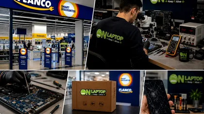 OnLaptop și Flanco simplifică trimiterea laptopurilor și telefoanelor în service prin peste 150 de magazine