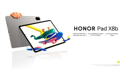 HONOR lansează în România tableta cu autonomie de până la 97 de zile în standby. Noua HONOR Pad X8b vine cu ecran de 11 inch, Android 16 și funcții AI