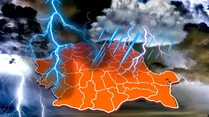 Vreme extremă în România. Caniculă și furtuni în aceeași zi. Județele vizate de codul galben