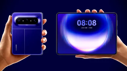 Huawei Pura X Max schimbă regulile telefoanelor pliabile: ecran uriaș, balama nouă și design inspirat de tablete VIDEO