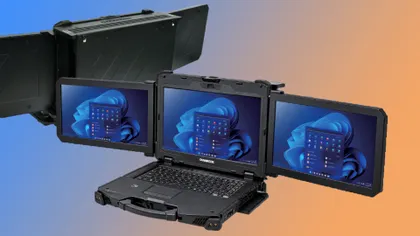 Laptopul cu trei ecrane care cântărește aproape 10 kilograme. Durabook lansează un computer de teren cu putere AI și rezistență militară