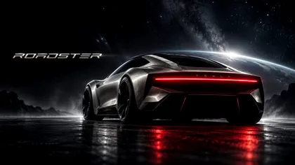 Tesla Roadster revine după nouă ani de așteptare cu o surpriză: design Cyber și propulsoare SpaceX pentru accelerații sub o secundă