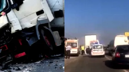 Încă un accident grav în România. Impact puternic între un microbuz și un tir, în Vâlcea. Sunt opt victime