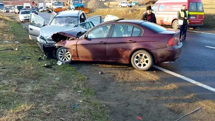 Accident cu zece victime la Sibiu, printre care și o fetiță! Șoferul are doar 20 de ani și abia luase permisul