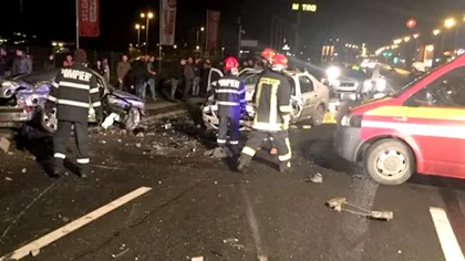 VIDEO Grav accident rutier, pe Calea Plevnei din Capitală. Ce măsuri au luat medicii, după ce 21 de persoane au fost implicate