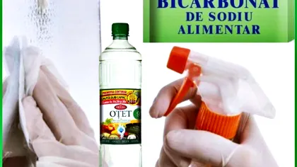 Bicarbonatul de sodiu și oțetul alb, soluții importante pentru curățarea suprafețelor. Cum le folosești