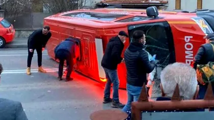 Accident în Cluj! Români întorși din Franța, răsturnați cu un microbuz al ISU Maramureș: 