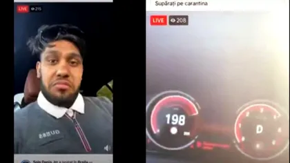 LIVE șocant cu un șofer din Brăila. S-a filmat mergând cu 200 km/oră. “Voi stați închiși în casă, terminaților”