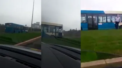Scene de necrezut în Galați. Autobuz, filmat mergând pe contrasens: 
