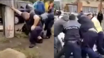 Scene dramatice în Reșița. Polițist surprins cu piciorul pe gâtul unui tânăr, după modelul celui care i-a provocat moartea lui George Floyd. Reacția șefului Poliției