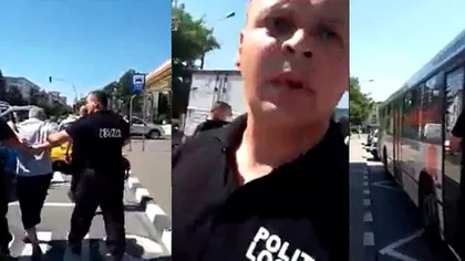 Scandal de nedescris în Bacău. Șofer de autobuz, încătușat de Poliția Locală pentru că nu purta mască de protecție. Video
