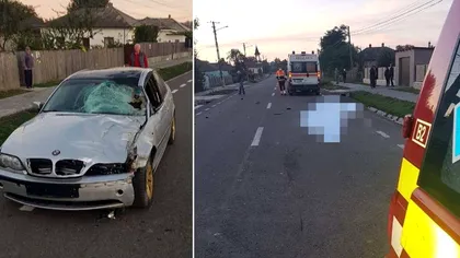 Accident înfiorător în Iași. Un șofer beat a omorât o femeie care își ducea vaca la păscut. Animalul și stăpâna nu au avut nicio șansă