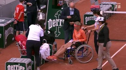 Scandal la Roland Garros. Jucătoare, scoasă într-un scaun cu rotile, dar adversara a izbucnit „Du-te dracului!”