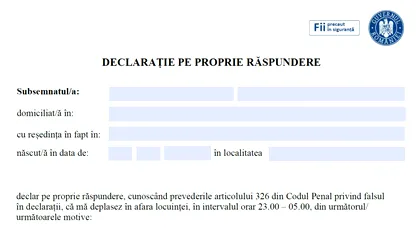 Declarația pe propria răspundere pe timp de noapte - cum să o completezi pentru a nu avea emoții
