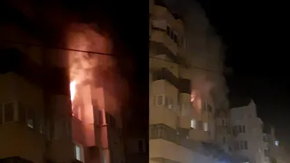 Pompierii, în alertă după ce un incendiu uriaș a izbucnit într-un bloc din Botoșani. Printre victime, două femei și un bebeluș