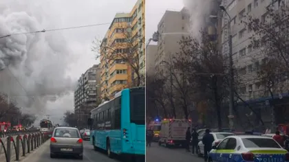 Scandal uriaș între locatarii unui bloc din Capitală, după izbucnirea unui incendiu de proporții. Peste 20 de echipaje de poliție au intervenit de urgență