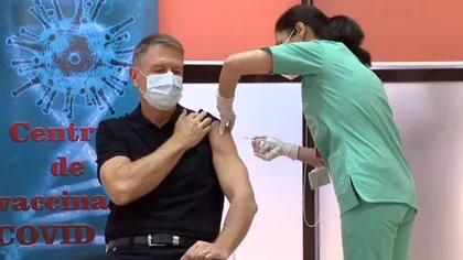 Klaus Iohannis s-a vaccinat anti-covid-19.  Ce a declarat imediat după inoculare VIDEO