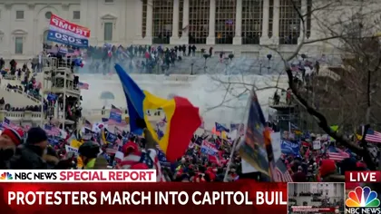 Cine e românul care a fluturat steagul României la Capitoliu. Ce mesaj le-a transmis americanilor