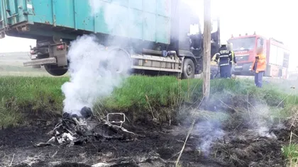 Accident mortal pe DN1. Un motocicilist a intrat în coliziune directă cu un TIR. Ce s-a întâmplat câteva secunde mai târziu