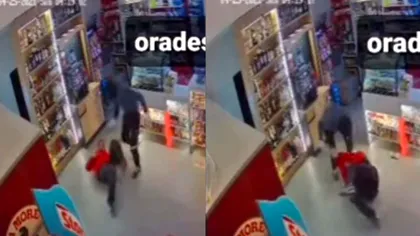 Scene de groază într-o benzinărie din Sibiu. Casier, bătut și înjunghiat cu sălbăticie de un hoț. Video