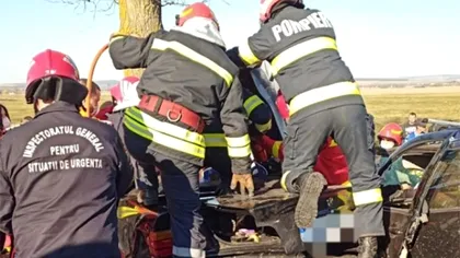 Accident șocant în Argeș. Un bătrân de 74 de ani a furat un autoturism, iar mai apoi a murit în impactul produs chiar de el