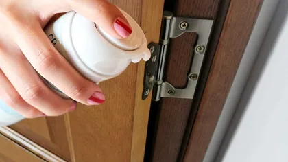 A dat cu spumă de ras pe balamalele ușilor din casă și e fericit acum. Ce truc genial și extrem de util