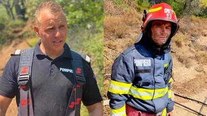 Adevărații eroi ai României. Imagini cumplite cu pompierii români trimiși să stingă incendiile din Grecia