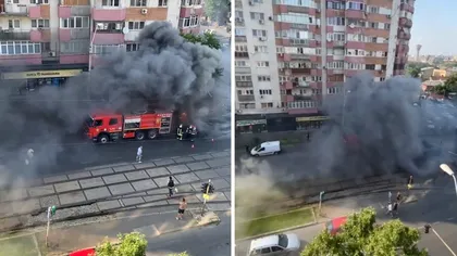 Nou incendiu pe Calea Rahovei. Ce a început să ardă din senin, oamenii abia mai vedeau VIDEO