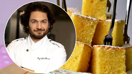 Rețetă de prăjitură de post cu mălai. Chef Florin Dumitrescu are un mod special de pregătire