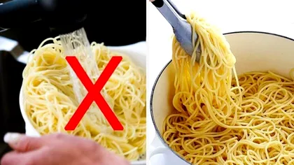 TOP 7 greșeli pe care le faci atunci când gătești paste acasă VIDEO