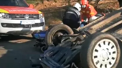 Accident grav provocat de un taximetrist beat. Ce s-a întâmplat după impactul violent cu un alt autoturism