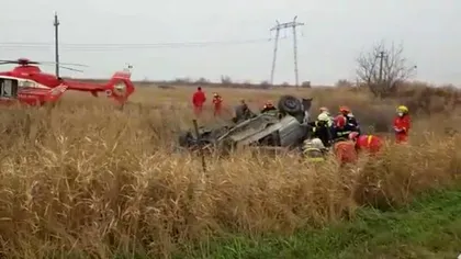 Accident grav pe Autostrada A1 București-Pitești. Un elicopter SMURD a intervenit de urgență