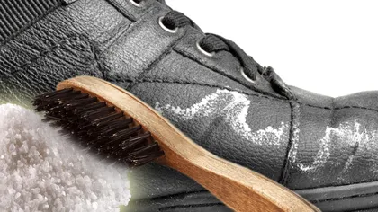 Ingredientul cu care se curăță imediat petele de sare de pe ghete. Trucul e genial