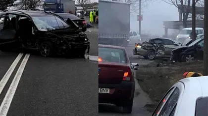 Ultima oră! Carambol cu șase mașini, în Galați. Trei persoane sunt rănite, iar alte două sunt în stare critică. Circulația a fost blocată