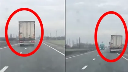 Scene de groază pe un drum din România. Șofer de TIR beat criță, la un pas de tragedie. Toți șoferii s-au ferit din calea lui. Video