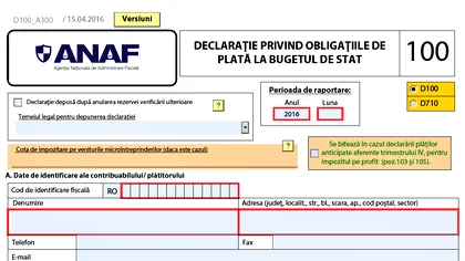 Declarația 100. Până când o poți depune la ANAF
