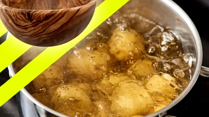 Ingredientul care trebuie adăugat în apa unde fierb cartofii. Vor ieși delicioși dacă procedezi așa