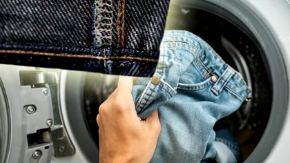 Trucul genial pentru spălarea blugilor. De ce trebuie puși pe dos la mașina de spălat