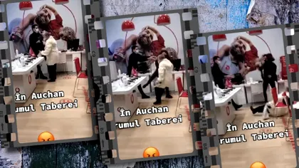 Femeie împinsă de angajatul unui magazin cu telefoane mobile. De la ce ar fi pornit scandalul VIDEO