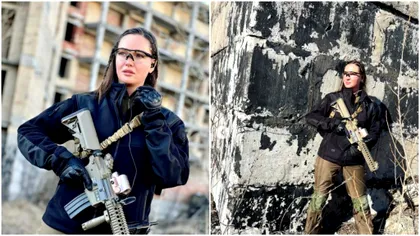 Fosta Miss Ucraina luptă împotriva rușilor. Anastasia s-a înarmat: „Oricine trece granița va fi ucis!”