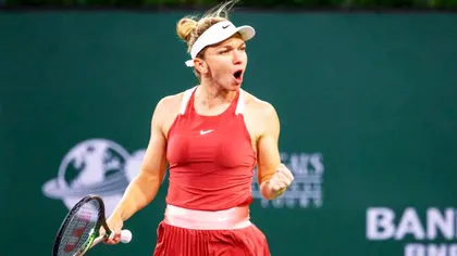 Simona Halep, prima reacție după ce s-a calificat în optimi la Indian Wells. Cu ce tenismenă româncă de excepție se va duela