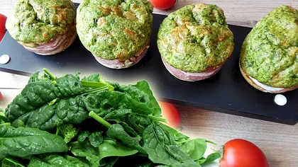 Brioșe de post cu spanac, rețeta perfectă pentru weekend. Cât de simplu se prepară totul