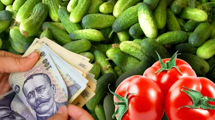 Câți bani costă un kilogram de castraveți în piețele din București. Preț uriaș și pentru roșii