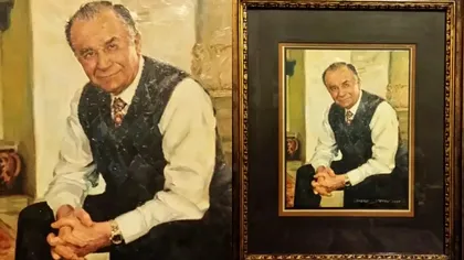 Tablou din 2001 cu Ion Iliescu, scos la vânzare. Suma piperată cu care se dă pe internet