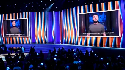 Volodimir Zelenski, apariție emoționantă la Gala Premiilor Grammy 2022. Ce le-a transmis cântăreților