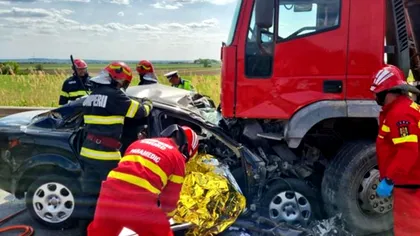 Accident ingrozitor pe DN3 cu doi morți. Ce s-a întâmplat cu autoturismul în care se aflau victimele