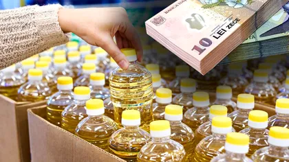 Cât a ajuns să coste o sticlă de 1 litru de ulei de floarea soarelui, în luna iulie, în Lidl, Mega Image, Carrefour și Auchan. Scumpiri majore